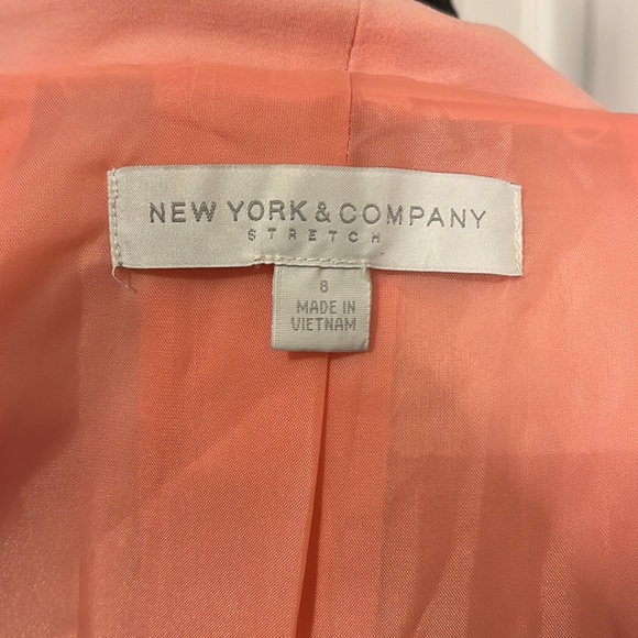 New York & Co Pink Shawl Lapel Collar Blazer sz 8 - Picture 11 of 12